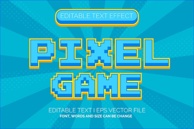 Simple pixel game text style effect