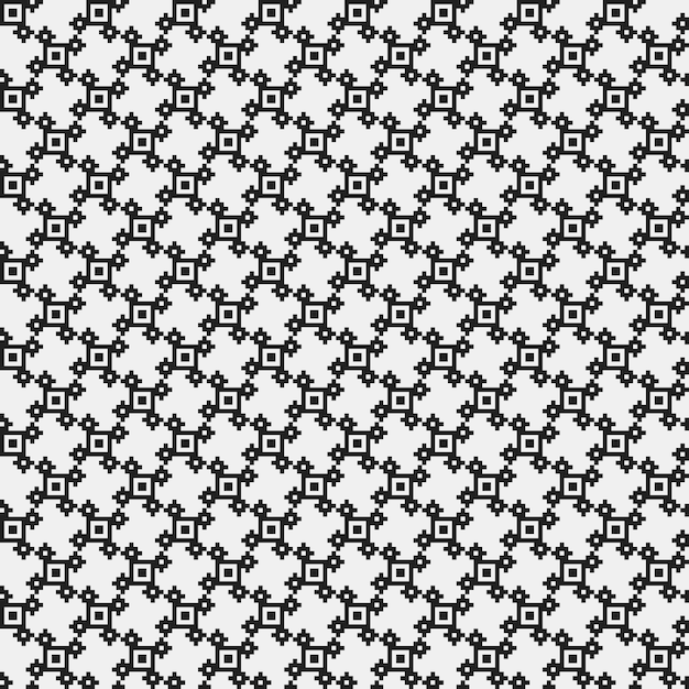 Simple pixelated pattern with monochrome geometric shapes.