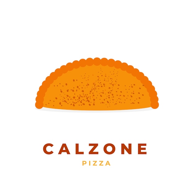 Simple Pizza Calzone Illustration Logo