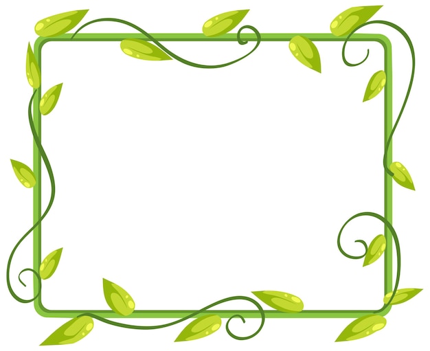 Вектор Простые растения и листья рамка баннер