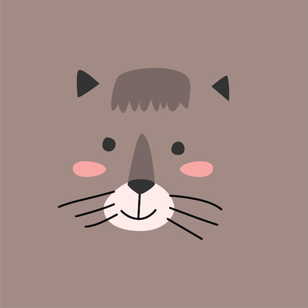 simple portrait cat