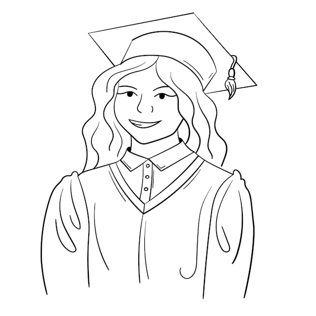 Simple portrait of a happy graduate