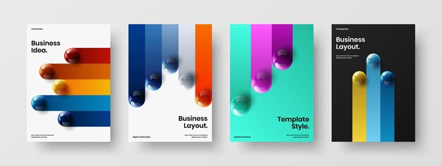 Simple presentation vector design layout set