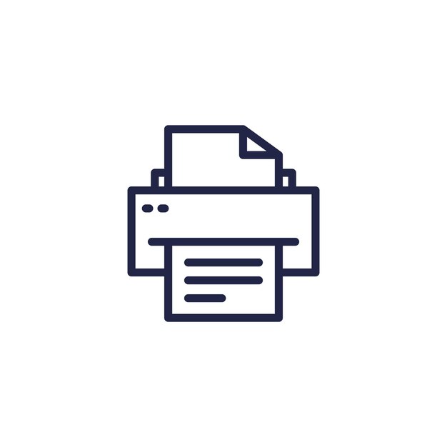 Simple Printer Icon Vector Template