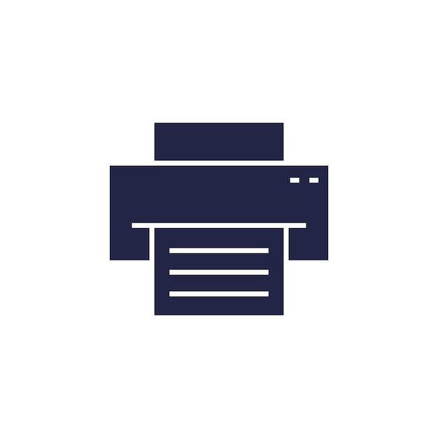 Simple Printer Icon Vector Template