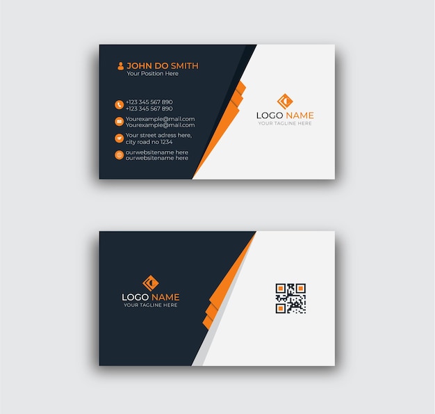 Vector simple and professional business card template