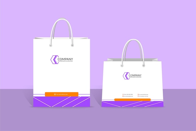 Simple professional shopping bag template