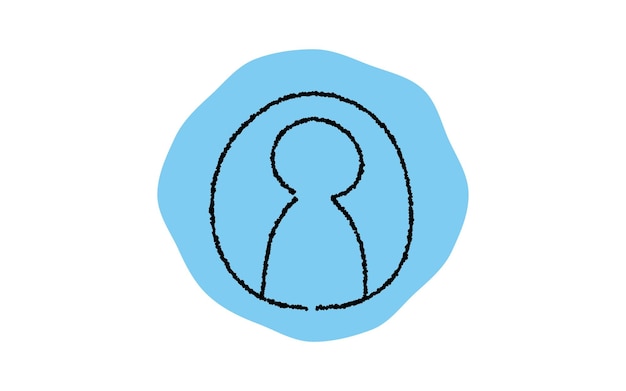 Simple profile icon pencil writing style