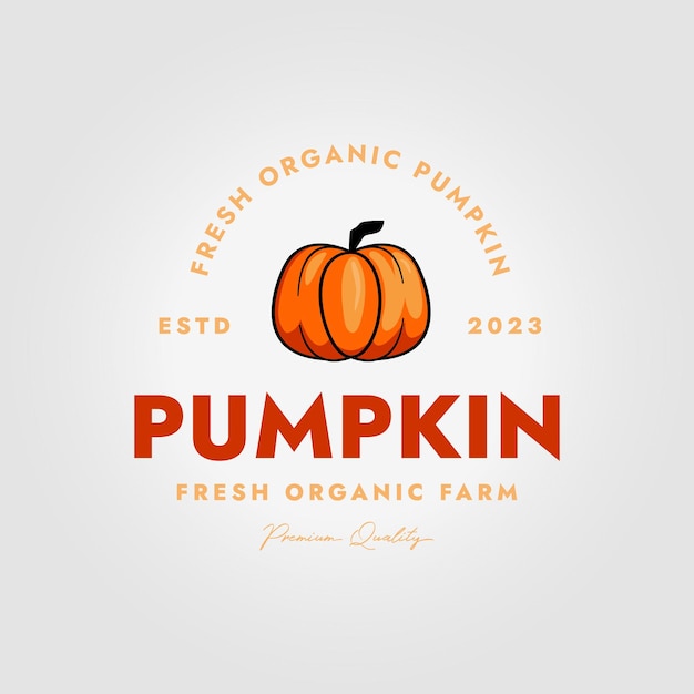 simple pumpkin logo minimalist illustration of pumpkins icon vector design