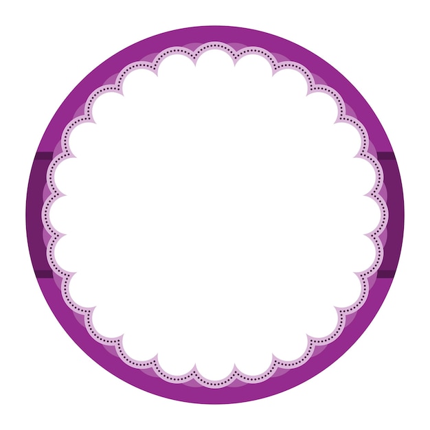 Simple purple ornamental round sticker plain label blank background seal design disegno del sigillo