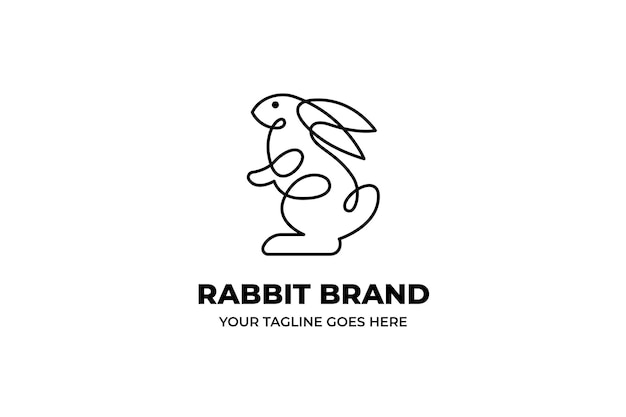 Шаблон логотипа SIMple Rabbit Bunny