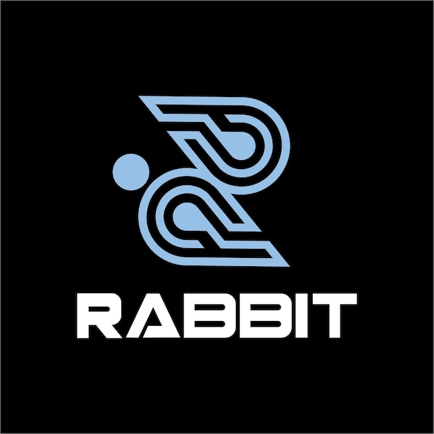 Vector simple rabbit logo template vector icon symbol illustration