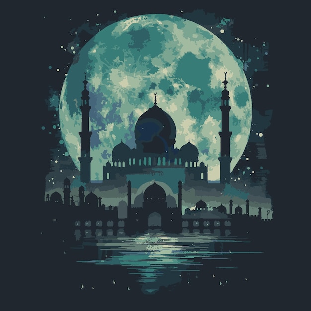 a simple ramadan mode design vector