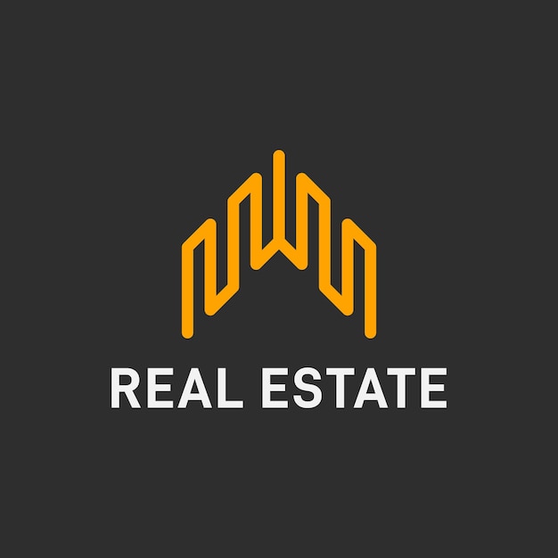 Simple Real Estate Logo Design with letter W