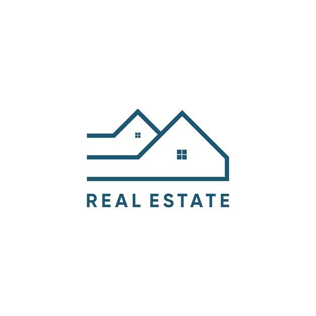 Vector simple real estate logo design