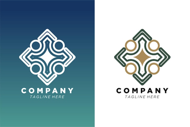 simple rectangular geometry logo