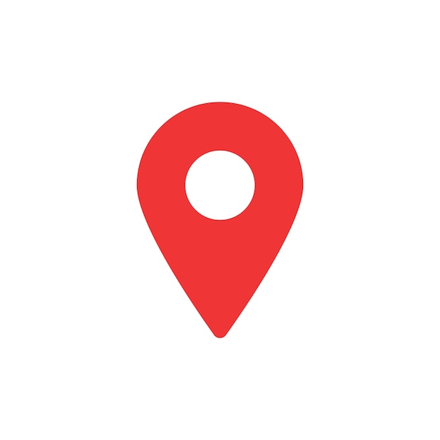 Vector simple red map icon location vector