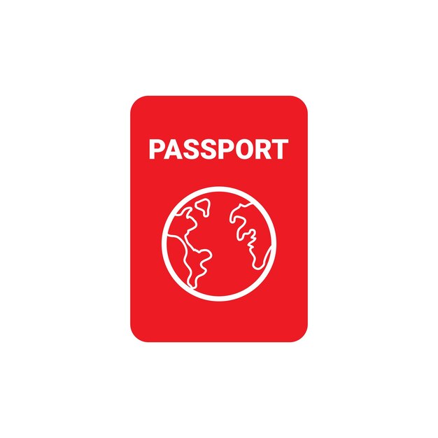 Simple red passport vector design