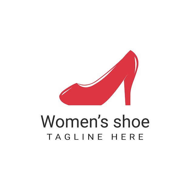 간단한 빨간색 women039s 신발 비즈니스 디자인