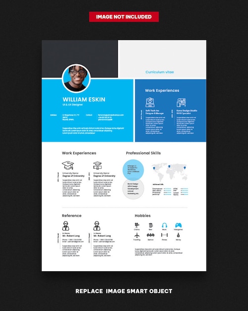 Vector simple resume template