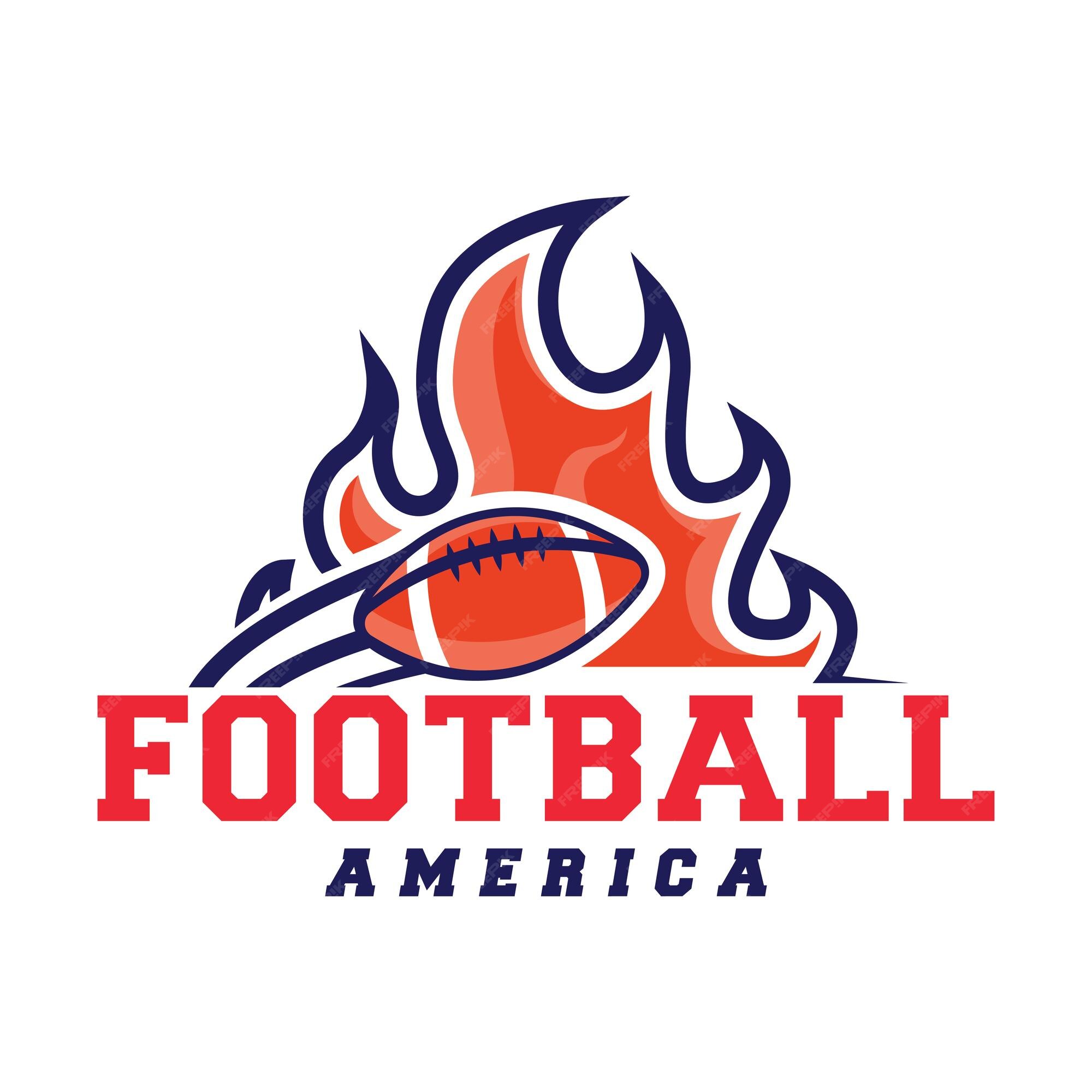 Premium Vector | Simple retro american football logo design template