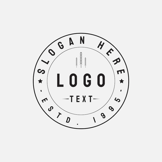 Vector simple retro logo design