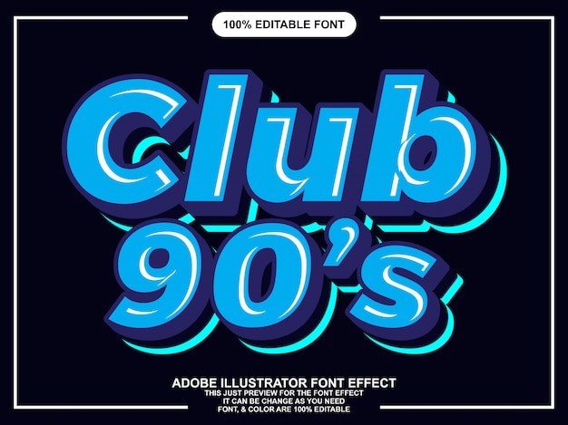 Simple retro sticker font effect