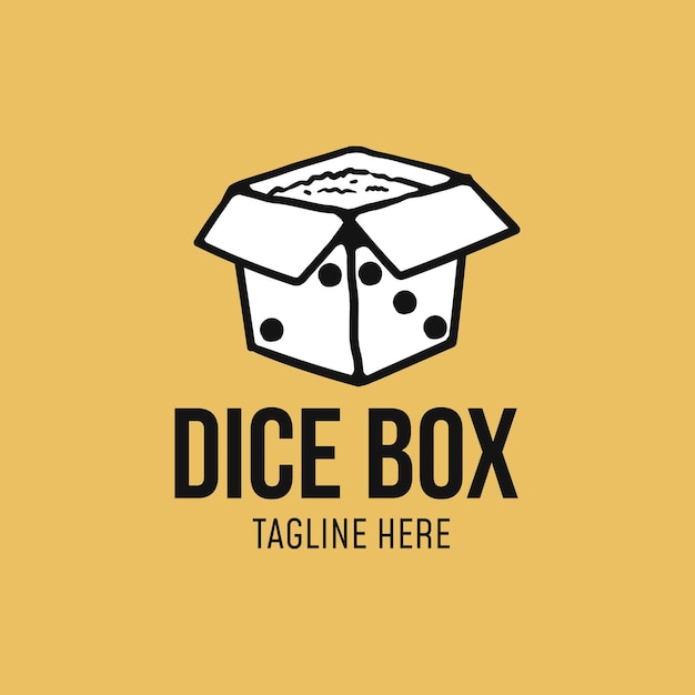 Simple rice box logo shaped dice