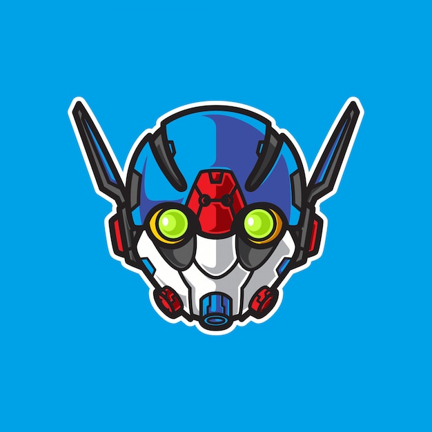 Logo semplice della mascotte del robot