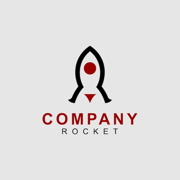 Vector simple rocket line icon isolated on white background.