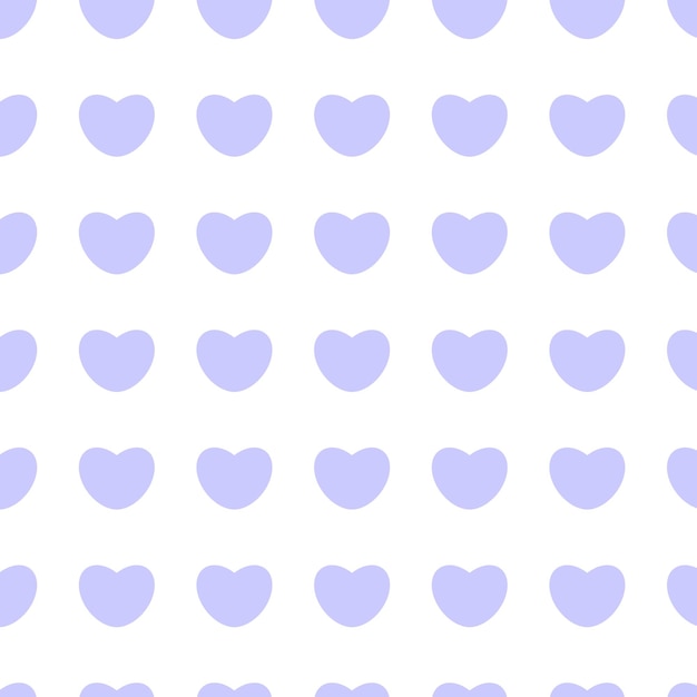 Simple romantic vector seamless pattern with hearts.