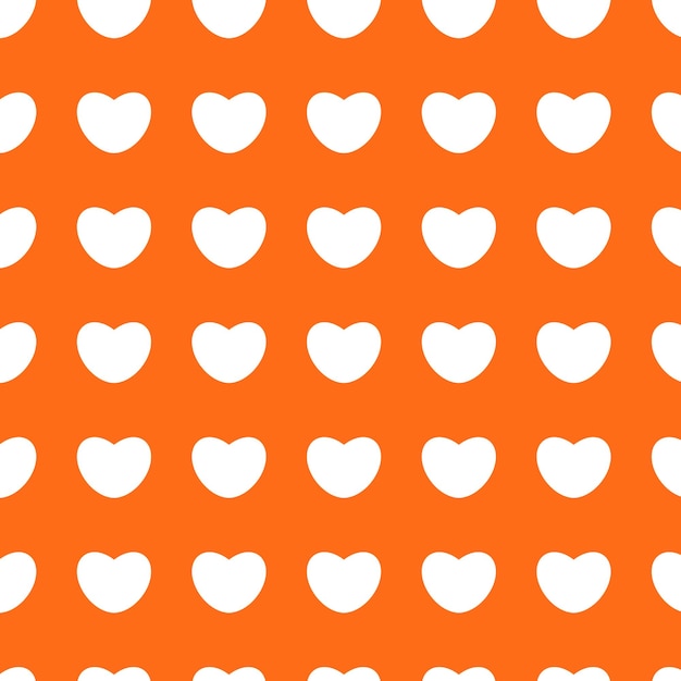 Simple romantic vector seamless pattern with hearts.
