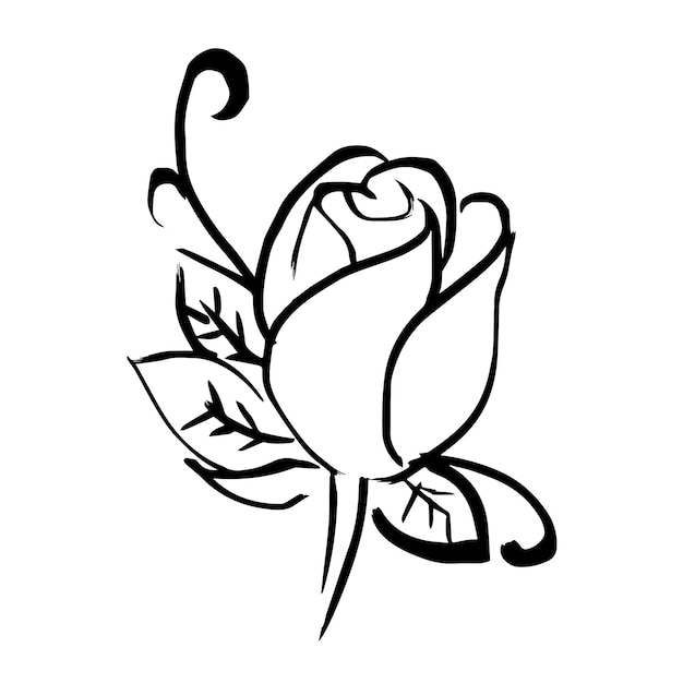 Vector simple rose