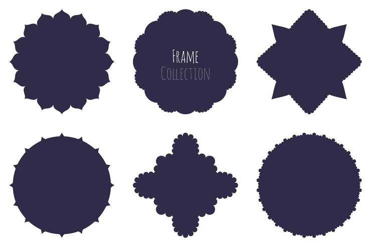 वेक्टर simple round frame monogram template