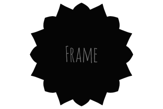 Simple round frame monogram template