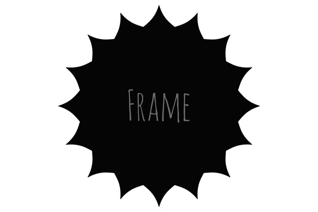 Simple round frame monogram template