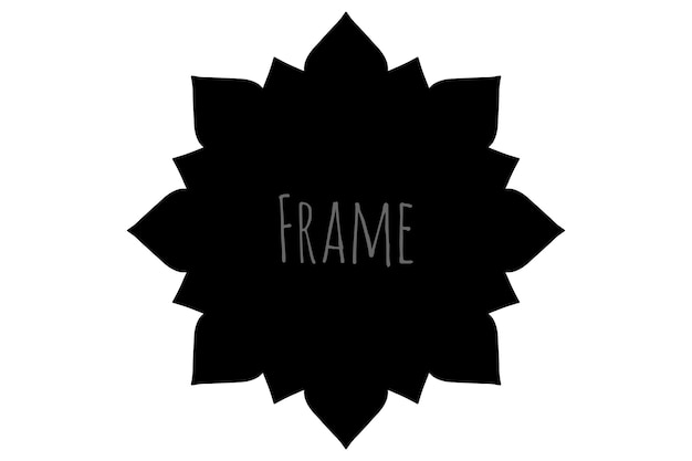 Simple round frame monogram template