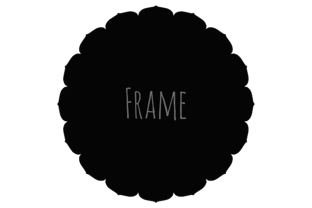 Simple round frame monogram template