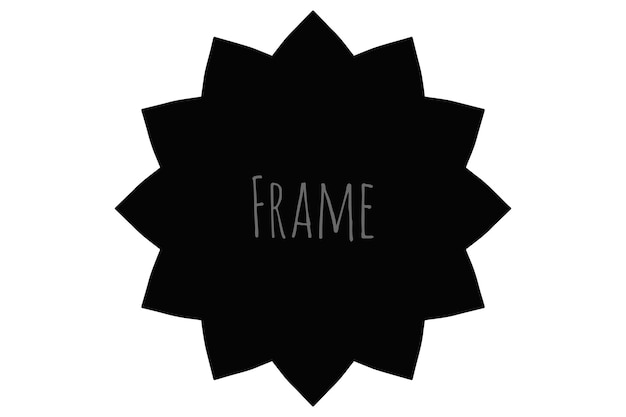 Simple round frame monogram template