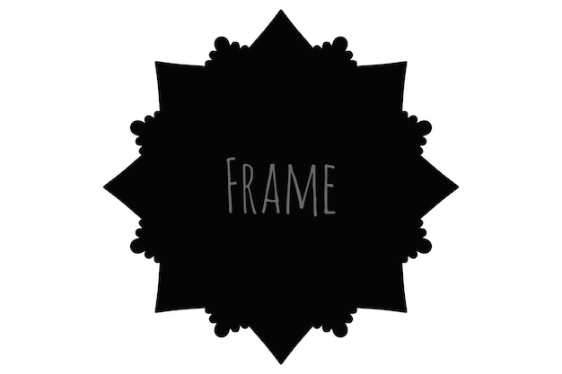 Simple round frame monogram template