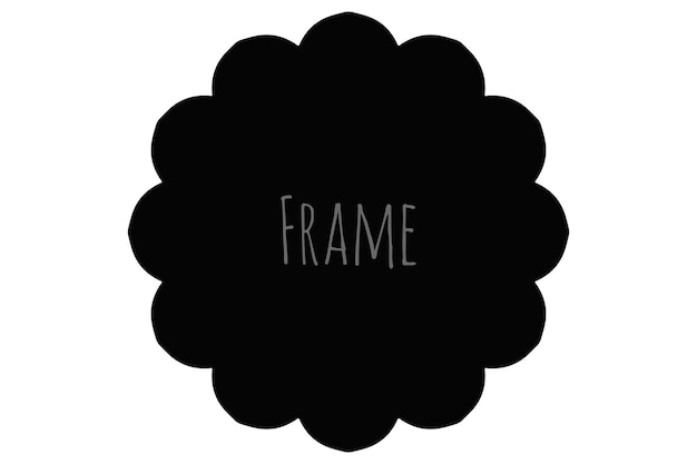 Simple round frame monogram template