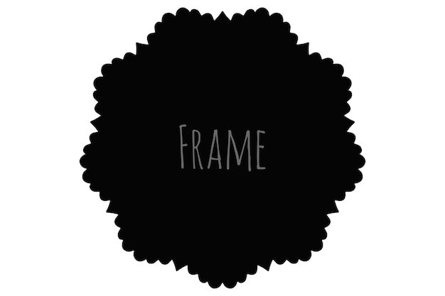 Simple round frame monogram template