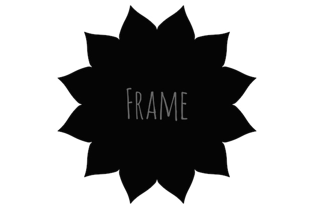 Simple round frame monogram template