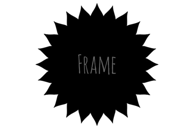 Simple round frame monogram template