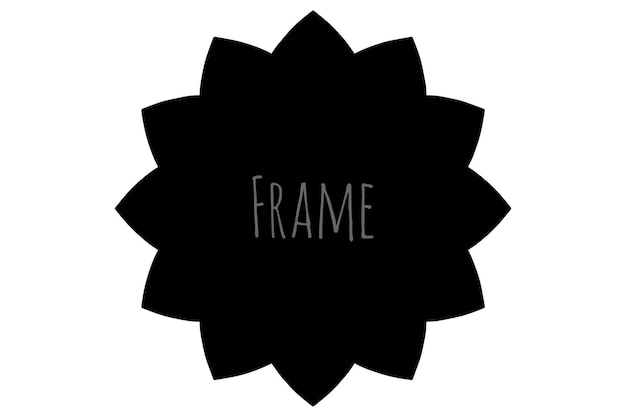 Simple round frame monogram template