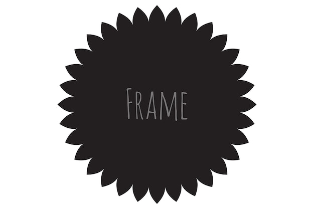 Simple round frame monogram template