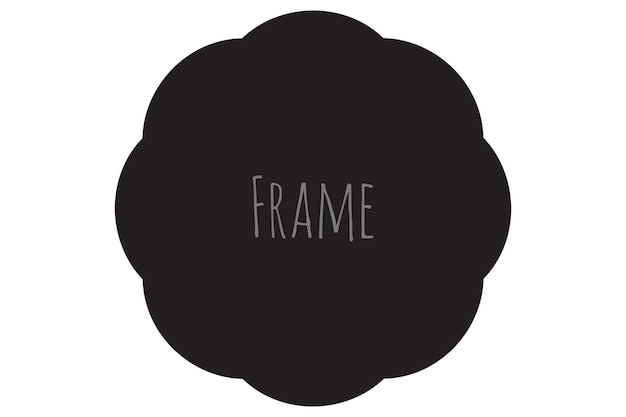 Vector simple round frame monogram template