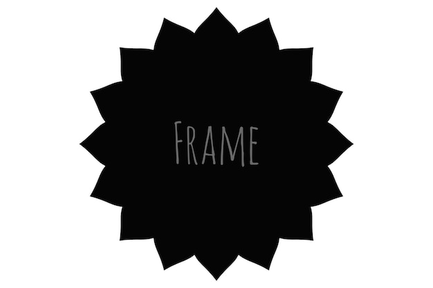Simple round frame monogram template