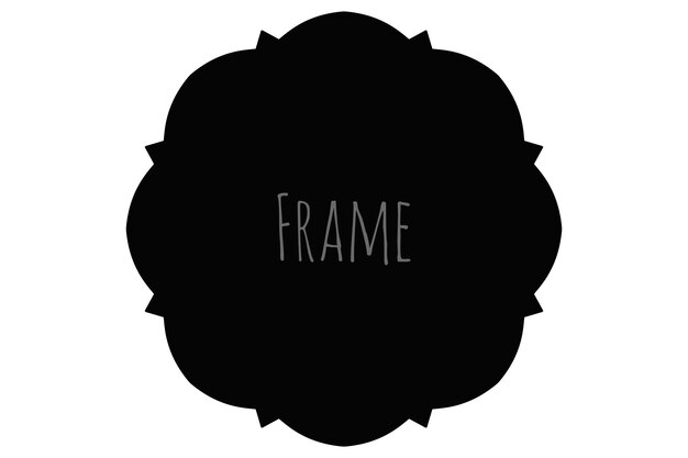 Vector simple round frame monogram template