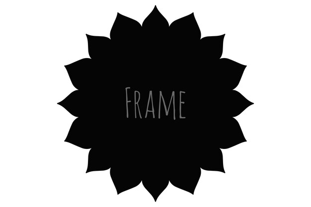 Simple round frame monogram template